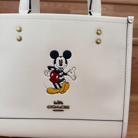 Disney X Coach Dempsey Tote 22 With Mickey Mouse CM843 Chalk - Picture 6 of 9